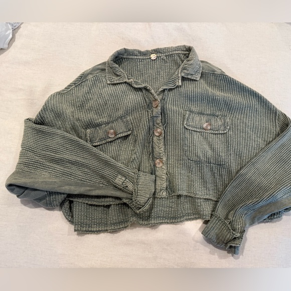 FP One Cropped Scout Jacket - Washed Army - Picture 5 of 10